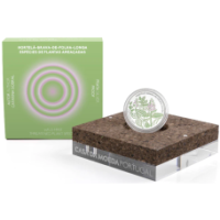 Portogallo 5 euro argento proof 2023 - Menta verde a foglia lunga