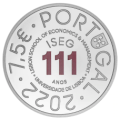 Portogallo 7,5 euro argento proof 2022 - 111 anni della Scuola di Economia e Management di Lisbona - ISEG