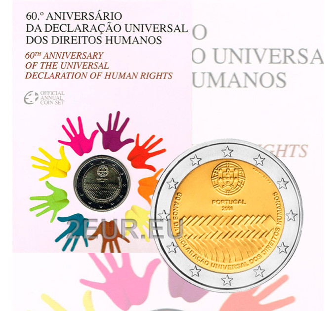 Portogallo 2 euro BU 2008 - 60 anni diritti umani  