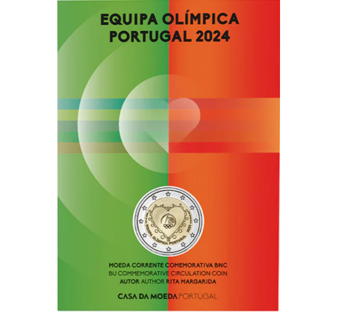 Portogallo 2 euro BU 2024 – Giochi olimpici estivi a Parigi - Squadra olimpica portoghese
