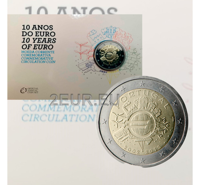 Portogallo 2 euro proof 2012 - 10 anni di Euro Cash  