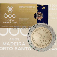 Portogallo 2 euro proof 2019 - 600° Anniversario della Scoperta dell'Isola di Madeira e di Porto Santo  