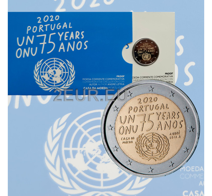 Portogallo 2 euro proof 2020 - 75 anni Nazioni Unite 