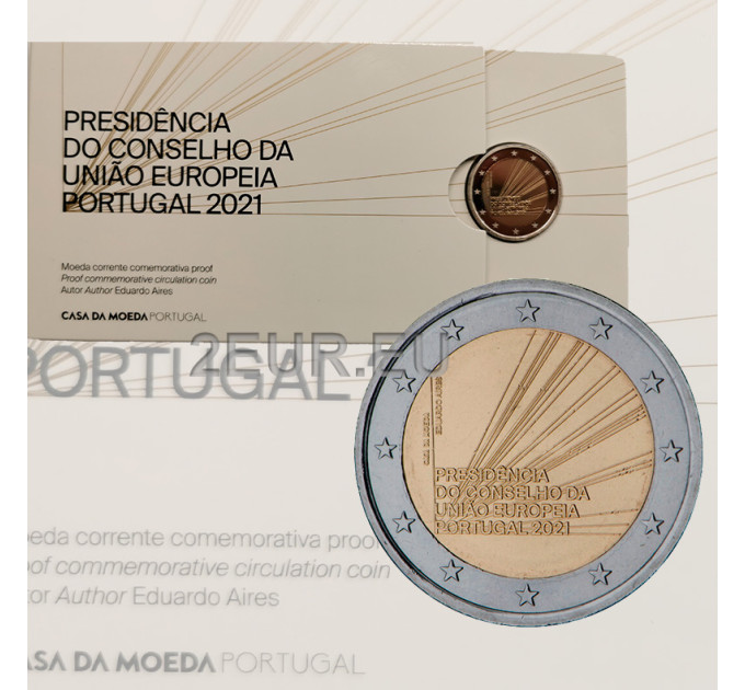 Portogallo 2 euro proof 2021 - Presidenza del Consiglio dell'Unione Europea 