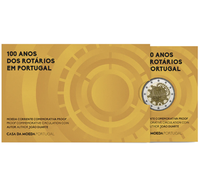 Portogallo 2 euro Proof 2026 – Centenaire de la Fondation Rotary au Portugal