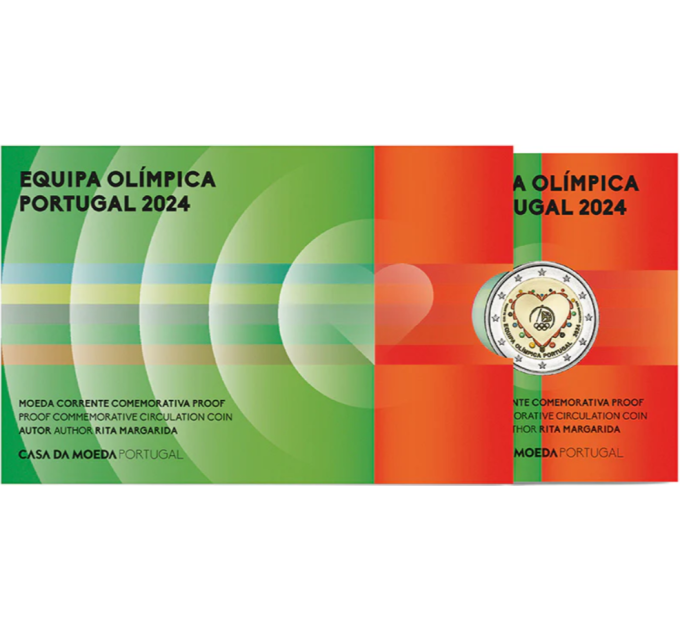 Portogallo 2 euro Proof 2024 – Giochi olimpici estivi a Parigi - Squadra olimpica portoghese