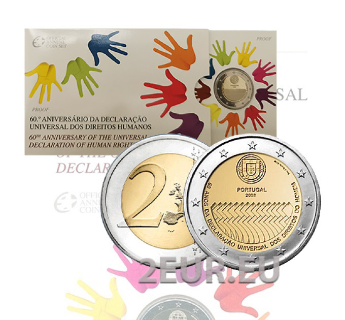 Portogallo 2 euro proof 2008 - 60 Anni di Diritti Umani