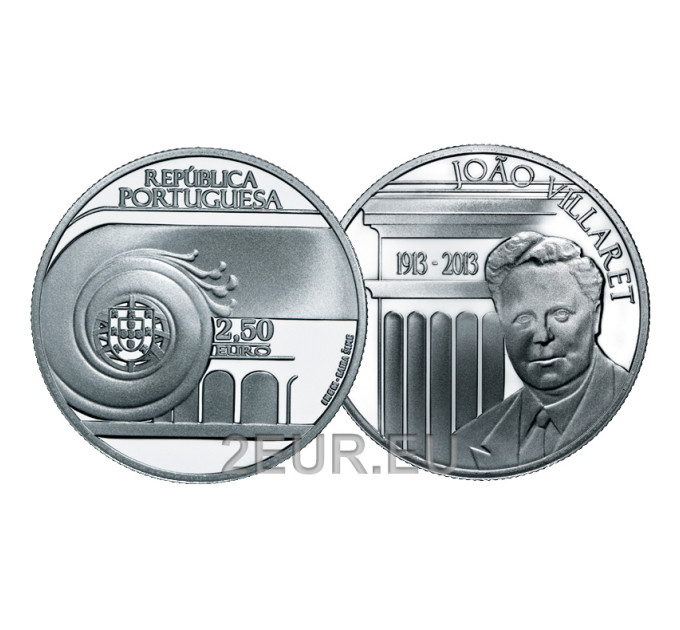 Portogallo 2,5 euro UNC 2013 - 100° anniversario della nascita di João Villaret