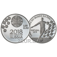 Portogallo 2,5 euro UNC 2018 - Mondiali di calcio FIFA in Russia