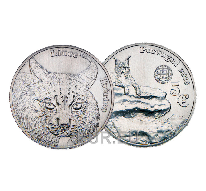 Portogallo 5 euro UNC 2016 - Lince iberica