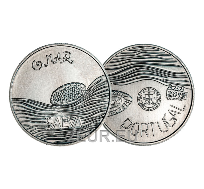 Portogallo 5 euro UNC 2019 - Il mare disegnato da un bambino