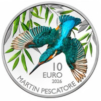 San Marino 10 euro BU 2026 - Martin Pescatore