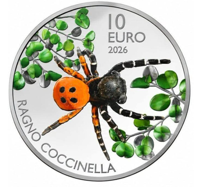 San Marino 10 euro BU 2026 - Ragno Coccinella