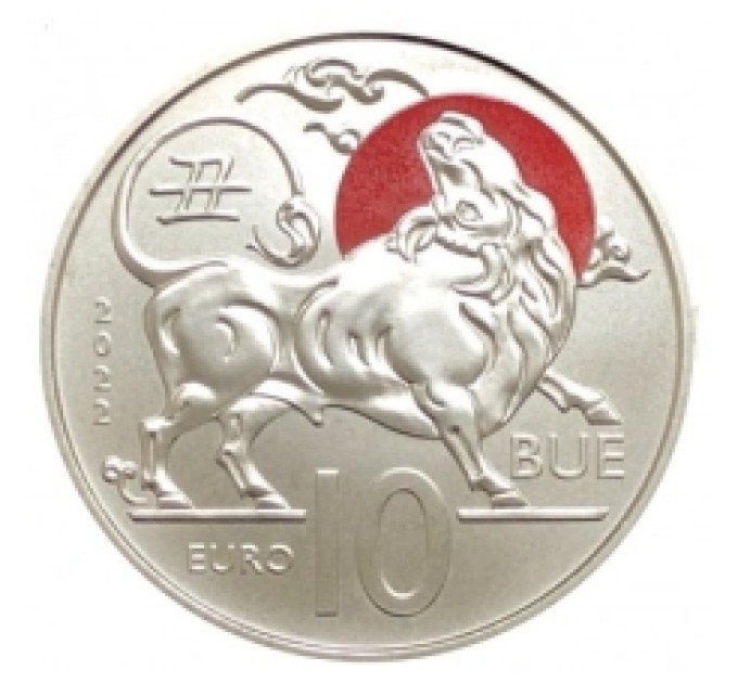 San Marino 10 euro BU 2022 - Calendario lunare cinese - "Bue"
