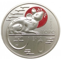 San Marino 10 euro BU 2022 - Calendario lunare cinese - "Ratto"