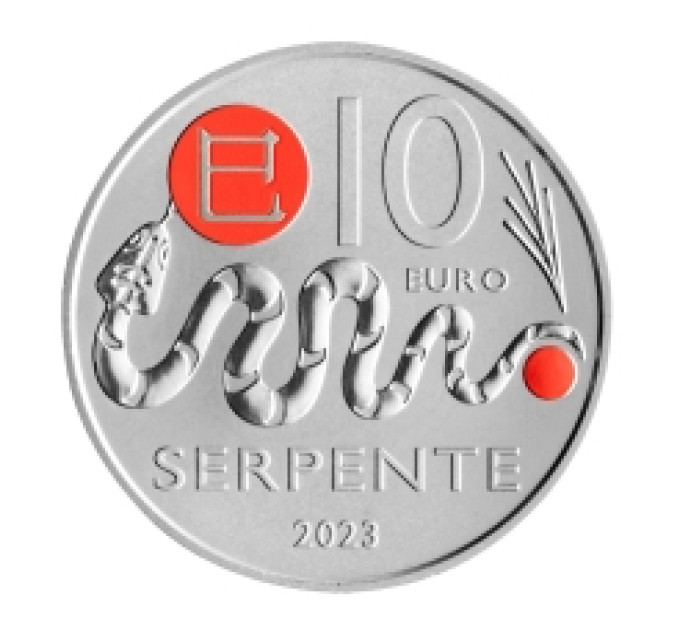 San Marino 10 euro BU 2023 - Calendario lunare cinese - "Serpente"