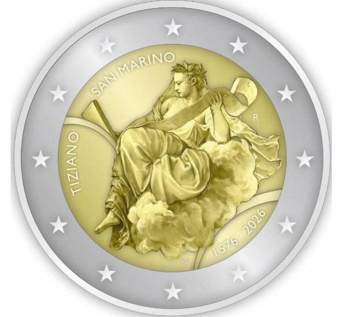 San Marino 2 euro BU 2026 - 450 anniversario dalla scomparsa Tiziano