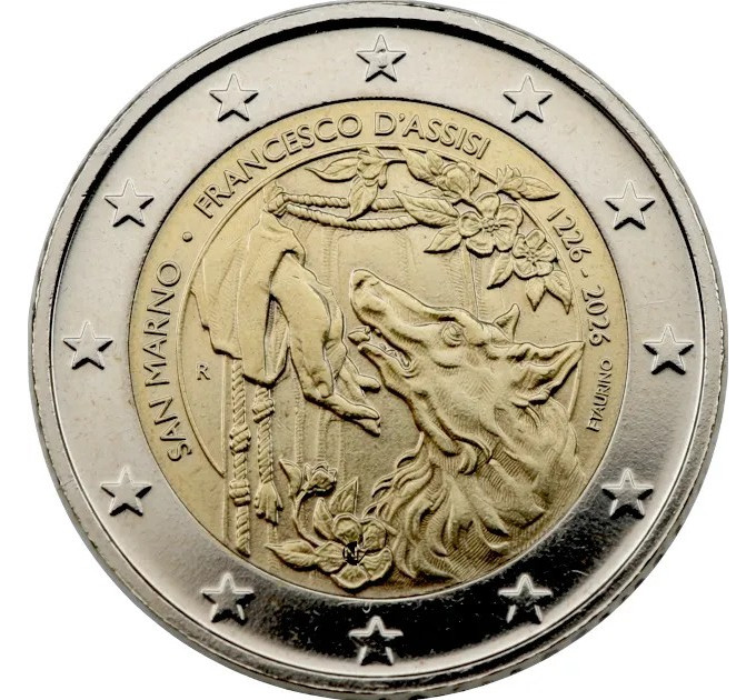 San Marino 2 euro Proof 2026 - 800° anniversario della morte di Francesco d'Assisi