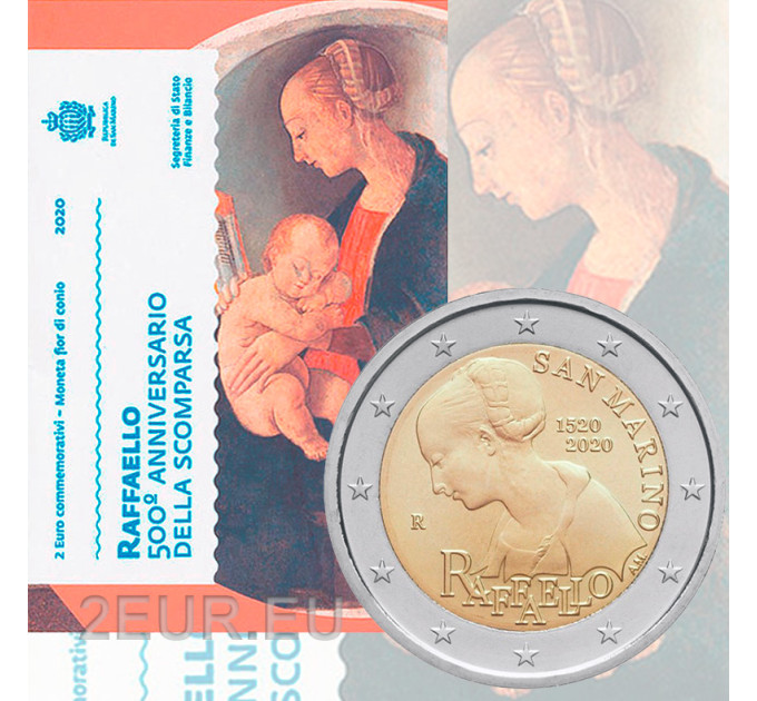San Marino 2 euro BU 2020 - 500° Anniversario della Morte di Raffael