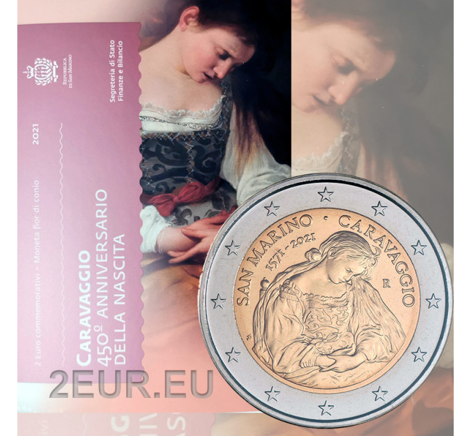 San Marino 2 euro BU 2021 - 450° Anniversario della Nascita di Caravaggio
