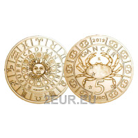 San Marino 5 euro UNC 2019 - "Segni zodiacali - Cancro"