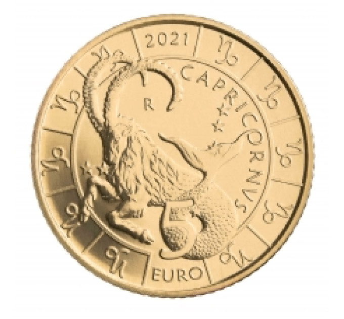 San Marino 5 euro UNC 2021 - "Capricorno zodiacale"