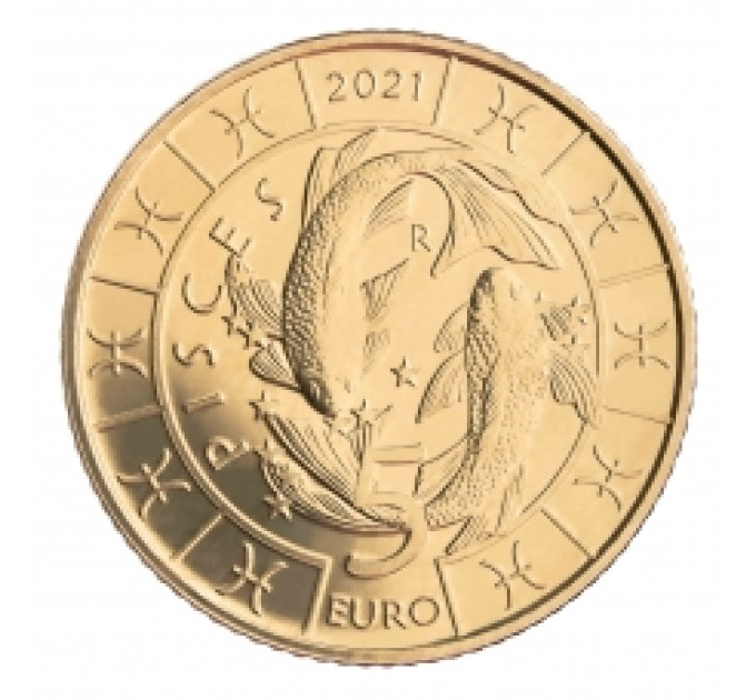 San Marino 5 euro UNC 2021 - "Pesci zodiacali"