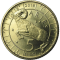 San Marino 5 euro UNC 2018 - "Zodiaco Ariete"