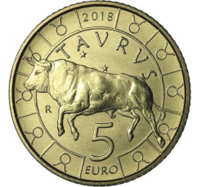 San Marino 5 euro UNC 2018 - "Toro"