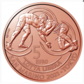 San Marino 5 euro UNC 2021 - "Vittoria nel wrestling freestyle a Tokyo"