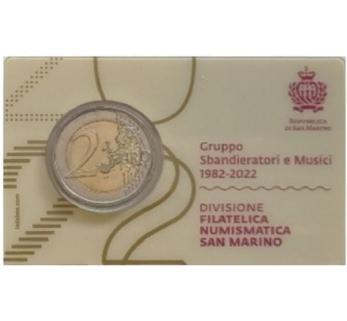 San Marino 2 EURO BU 2022 - 40° Anniversario del Gruppo Sbandieratori e Musici