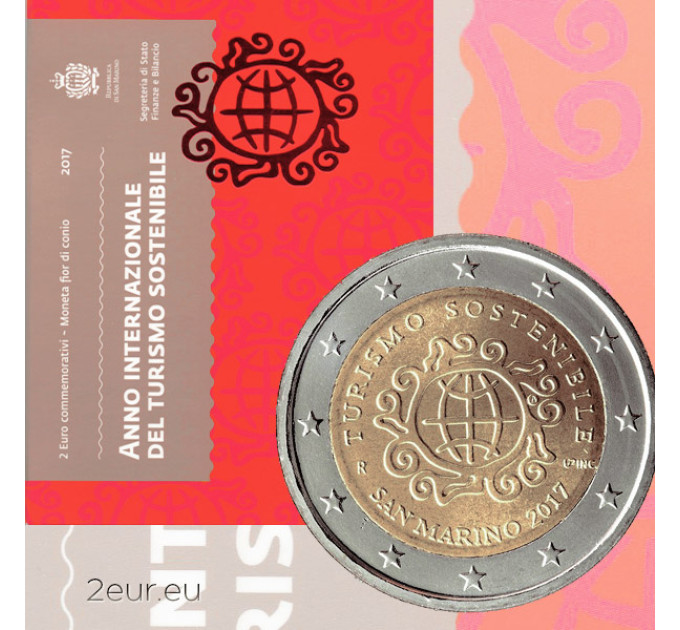 San Marino 2 euro BU 2017 - Anno Internazionale del Turismo Sostenibile