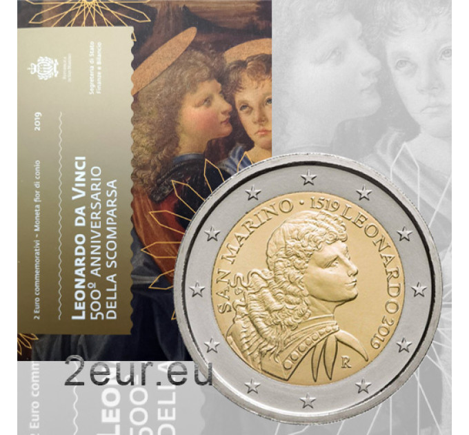 San Marino 2 euro BU 2019 - 500° Anniversario della Morte di Leonardo da Vinci