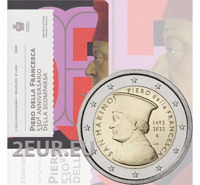 San Marino 2 euro BU 2022 - 530° anniversario della morte di Piero Della Francesca