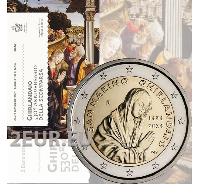 San Marino 2 euro BU 2024 - 530 anniversario della scomparsa Ghirlandaio