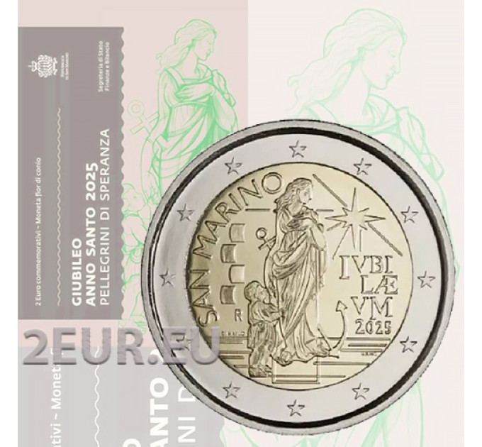 San Marino 2 euro BU 2025 - Anno Giubilare Pellegrini della Speranza