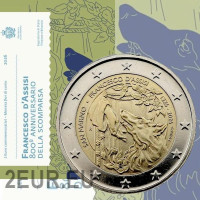 San Marino 2 euro BU 2026 - 800° anniversario della morte di Francesco d'Assisi San Marino 2 euro BU 2026 - 800° anniversario della morte di Francesco d'Assisi