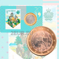 San Marino 2019 - 1€ BU C/C №3 + Timbro