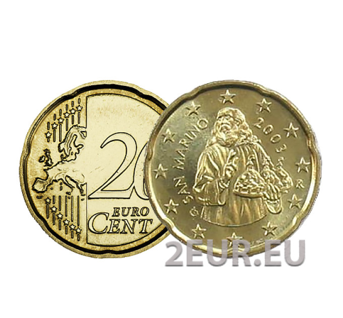 San Marino 20 centesimi UNC 2003