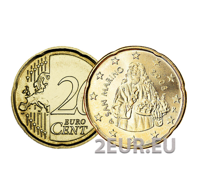 San Marino 20 centesimi UNC 2008