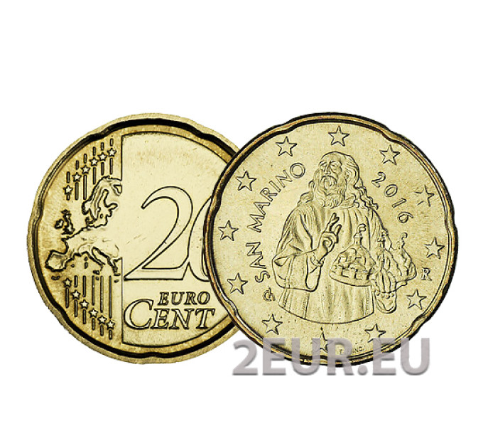San Marino 20 centesimi UNC 2016