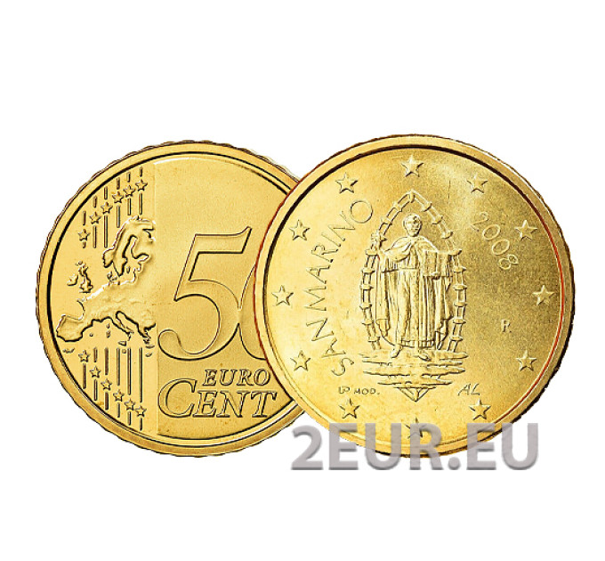 San Marino 50 centesimi UNC 2008