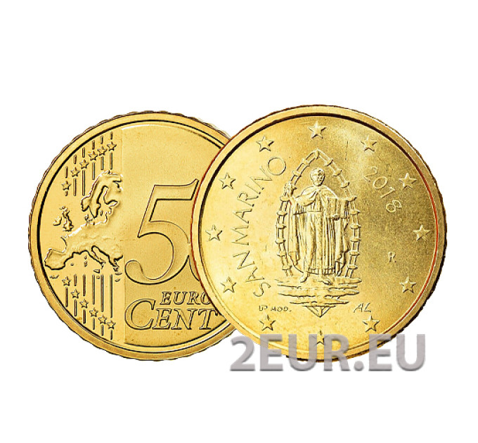 San Marino 50 centesimi UNC 2018