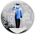 San Marino 10 euro proof 2025 - Polizia Civile