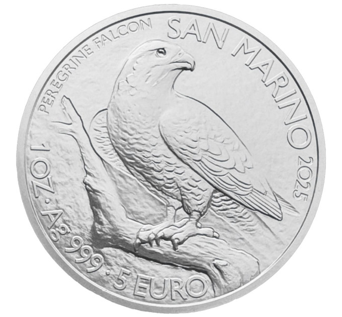 San Marino 5 euro BU 2025 - Falco Pellegrino