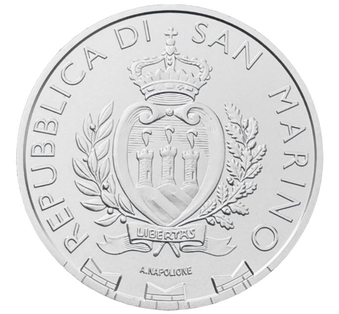 San Marino 5 euro BU 2025 - Falco Pellegrino