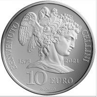 San Marino 10 euro proof 2021 - 450° Anniversario della Morte di Benvenuto Cellini  