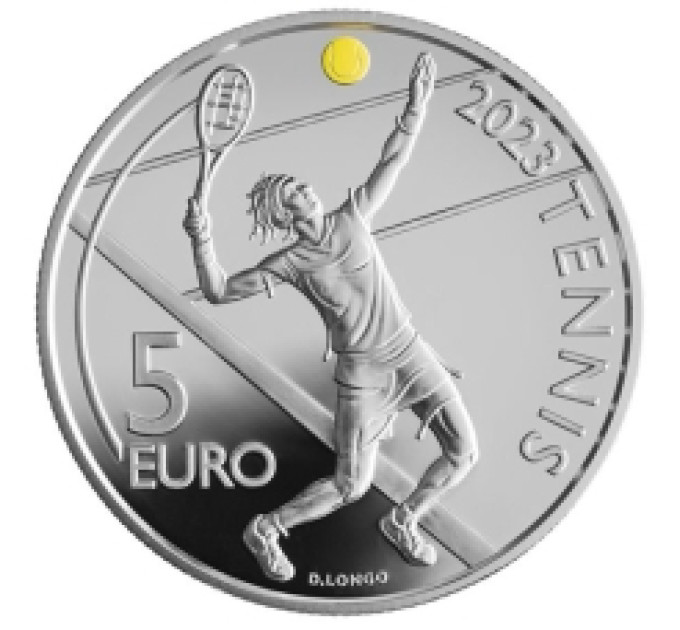 San Marino 5 euro proof 2023 - 30° Torneo Internazionale Open di Tennis di San Marino