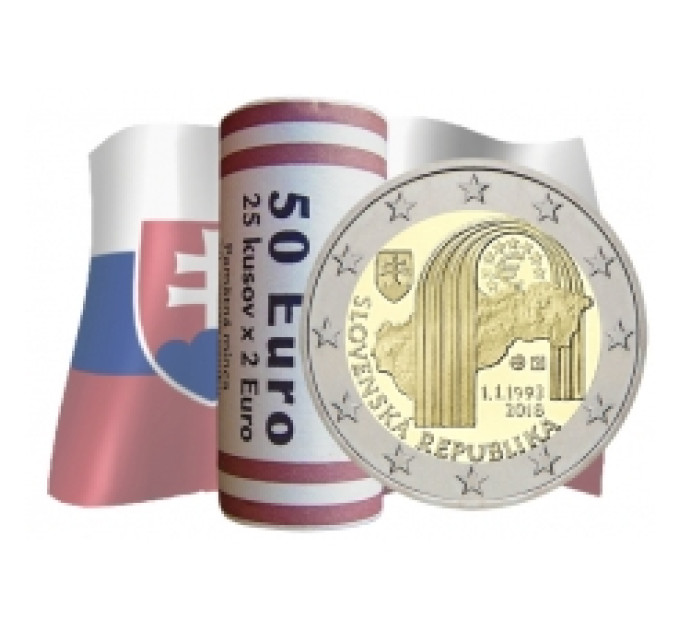 Slovacchia 2 euro UNC rotolo 2020 - 20° anniversario dell'adesione della Slovacchia all'OCSE
