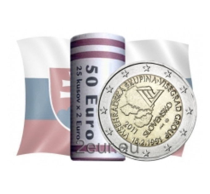 Slovacchia 2 euro UNC rotolo 2011 - Gruppo Visegrad